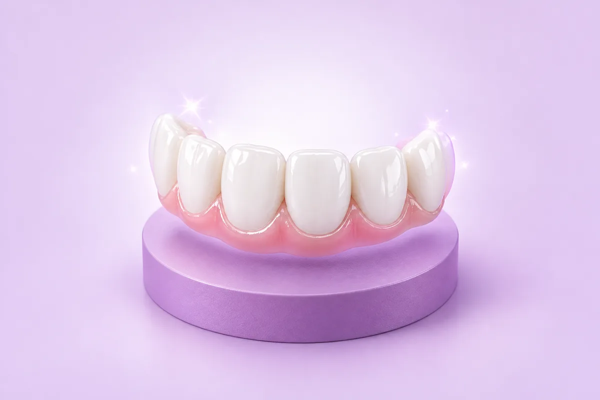 Illustration of bright white teeth after whitening